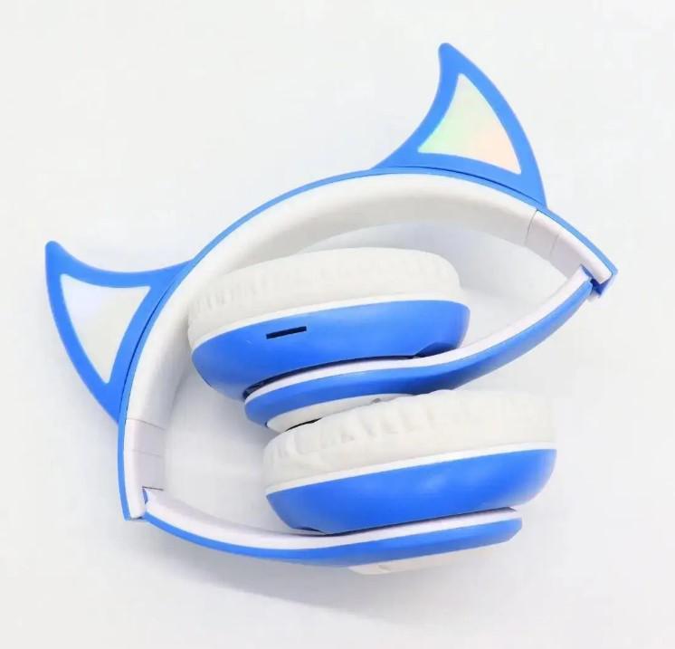 Наушники беспроводные STN-25 с ушками и LED-подсветкой Синий (2104618667) - фото 11 Наушники беспроводные STN-25 с ушками и LED-подсветкой Синий (2104618667) - фото 11