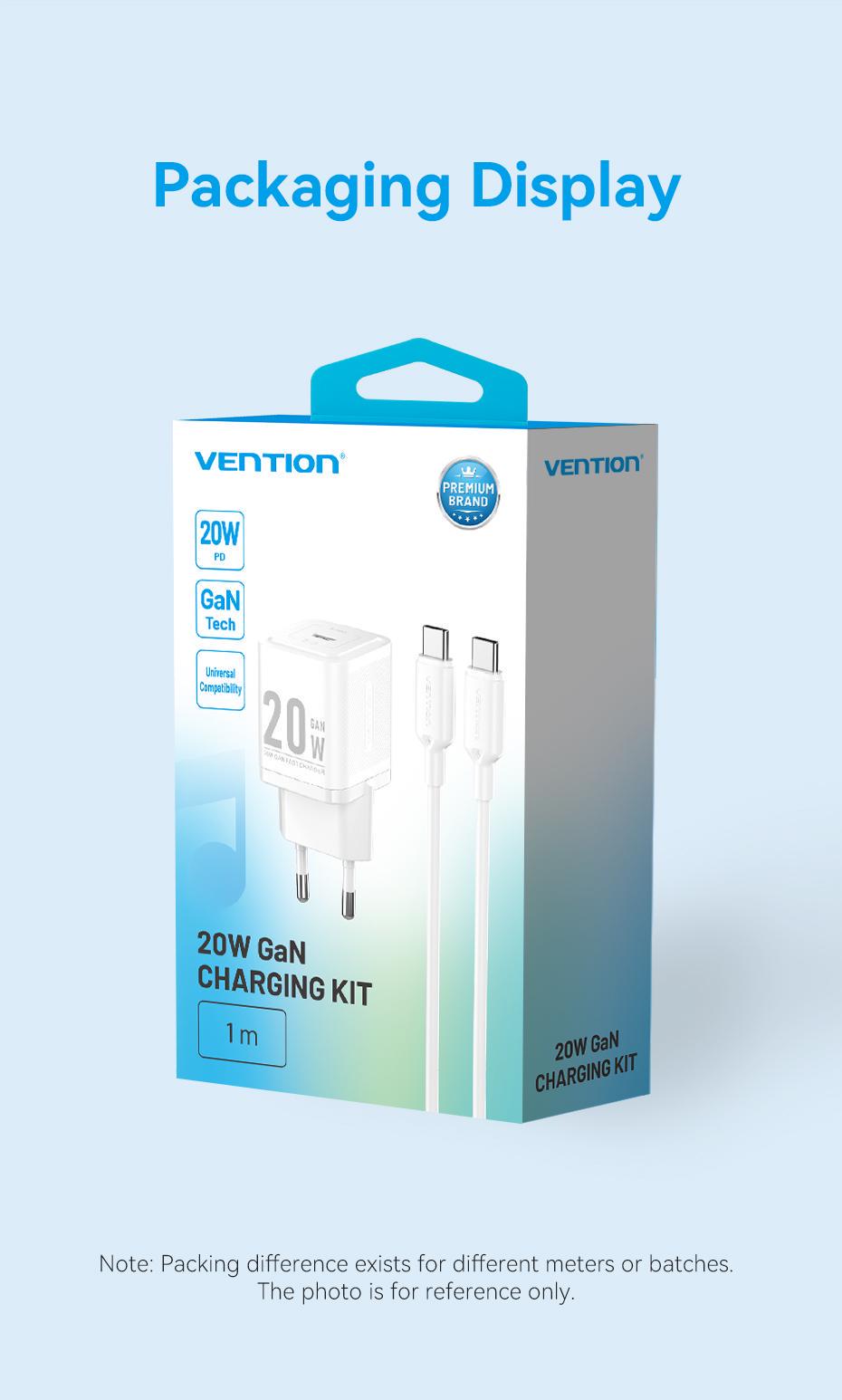 Зарядное устройство для Vention 20W GaN III Type-C 1C EU быстрая зарядка 20Вт Type-C 60Вт 1 м Белый (TZ-FEPW0-EU-01) - фото 9 Зарядное устройство для Vention 20W GaN III Type-C 1C EU быстрая зарядка 20Вт Type-C 60Вт 1 м Белый (TZ-FEPW0-EU-01) - фото 9