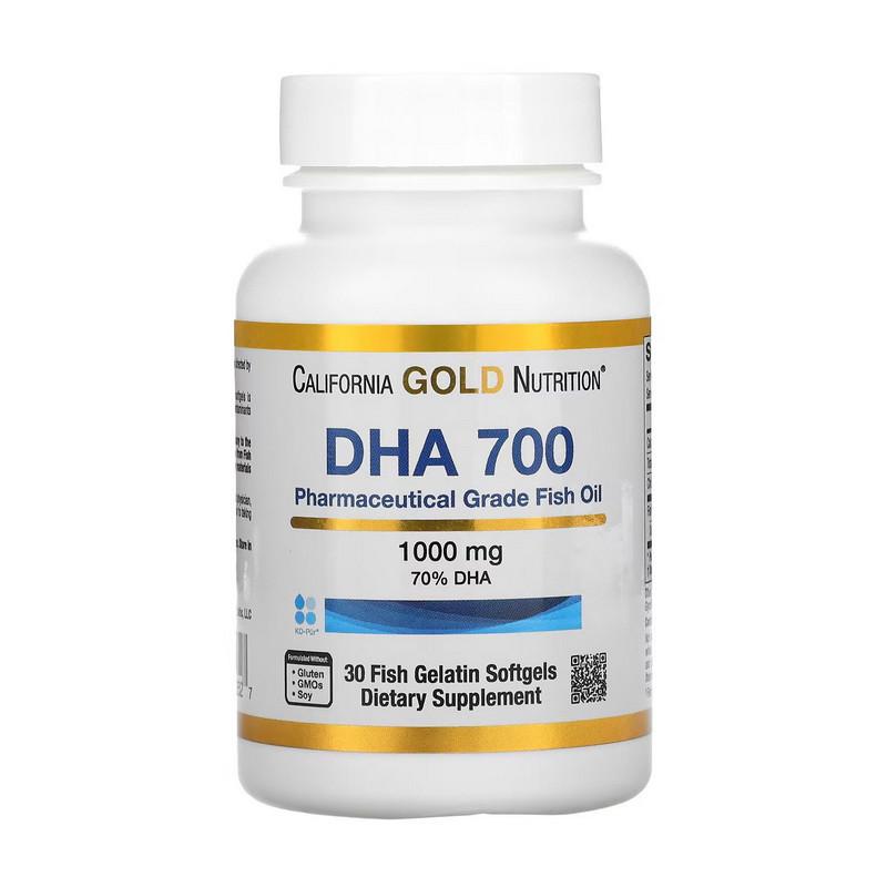 Риб'ячий жир California Gold Nutrition DHA 700 30 капс. (22409-01) Риб'ячий жир California Gold Nutrition DHA 700 30 капс. (22409-01)