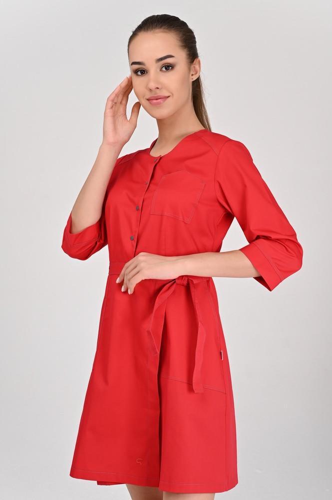 Халат TopLine Каліфорнія рукав 3/4 р. 44 Червоний/Темно-Сірий (11934-(44)чер. -стр. т.сір) - фото 4 Халат TopLine Каліфорнія рукав 3/4 р. 44 Червоний/Темно-Сірий (11934-(44)чер. -стр. т.сір) - фото 4