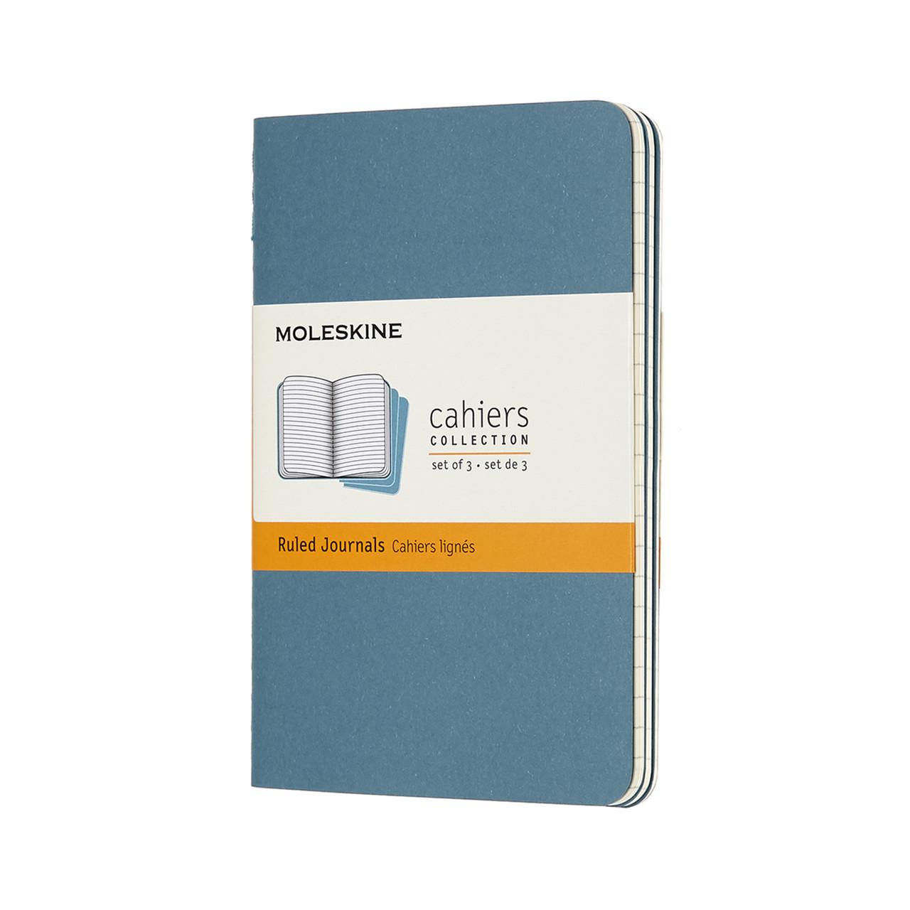 Блокнот Moleskine Cahier карманный 9х14 см в линейку живой Голубой (8058647629582)