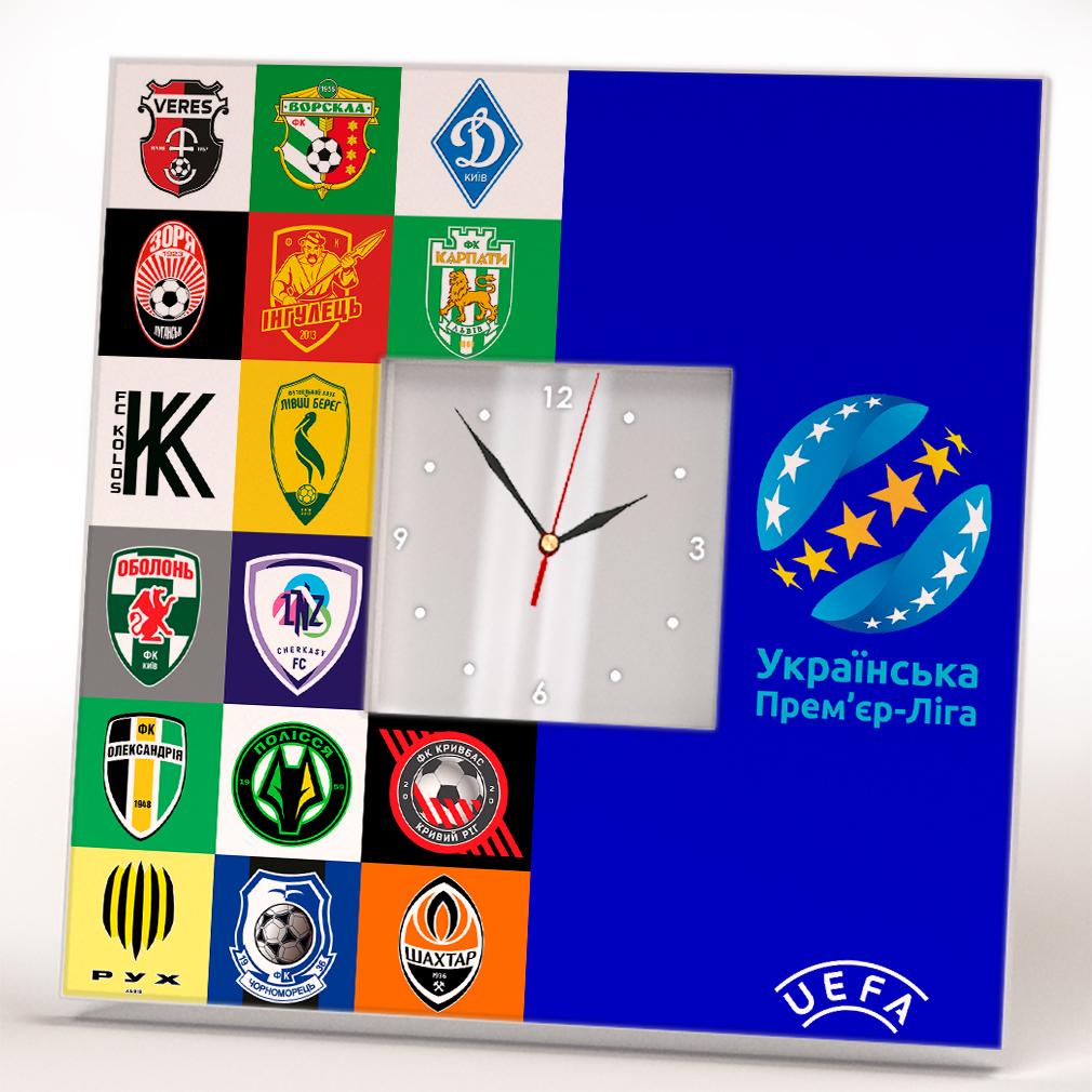 Часы Футбольные клубы УПЛ 260x260 мм (C04619)