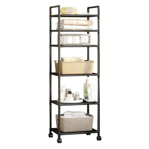Полка этажерка для хранения вещей 6 ярусов на колесиках (AND XL-1331)