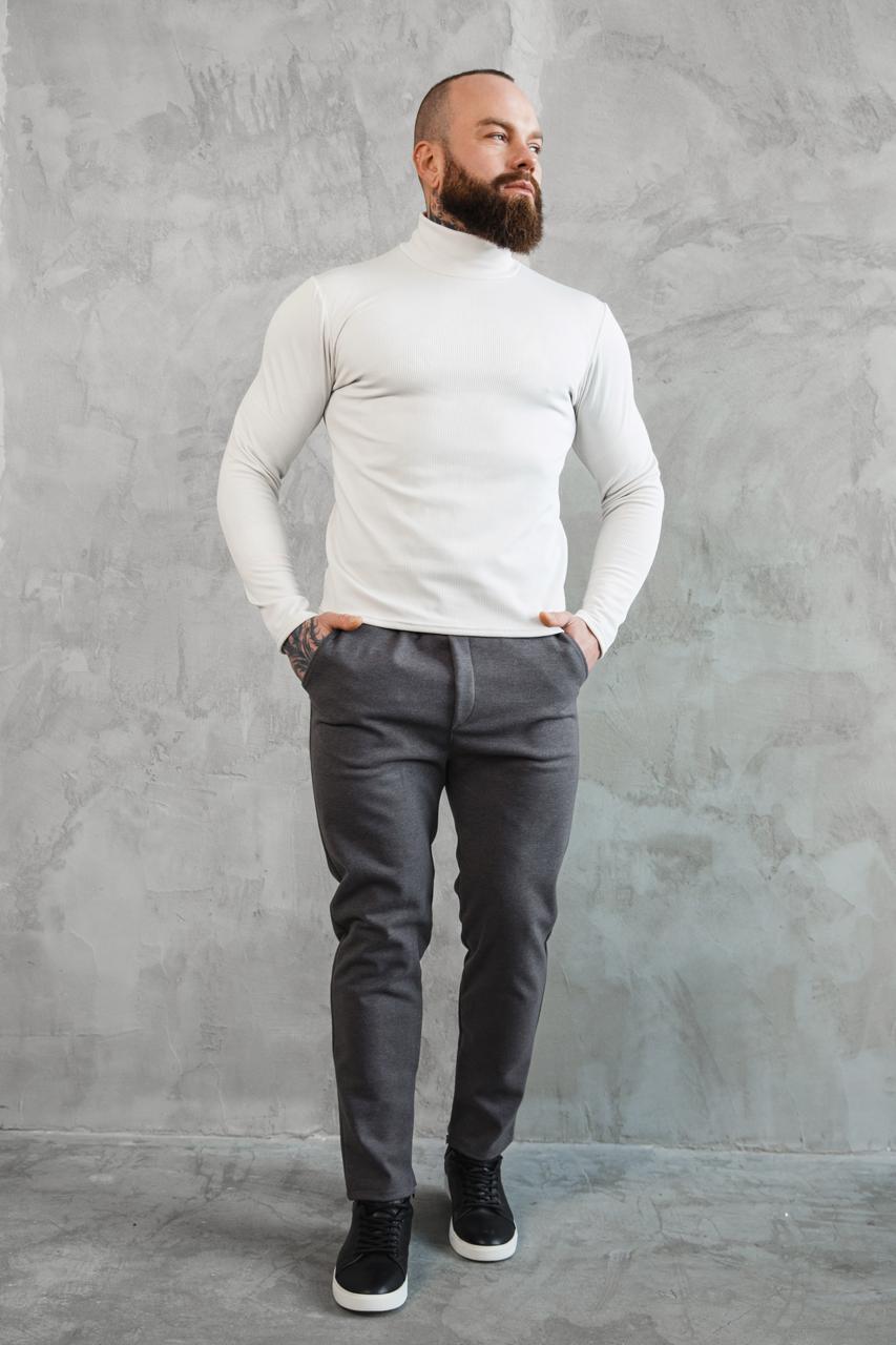 Штани чоловічі зимові slim-fit J0027 на флісі XL Графіт (J0027/1/4) - фото 5 Штани чоловічі зимові slim-fit J0027 на флісі XL Графіт (J0027/1/4) - фото 5