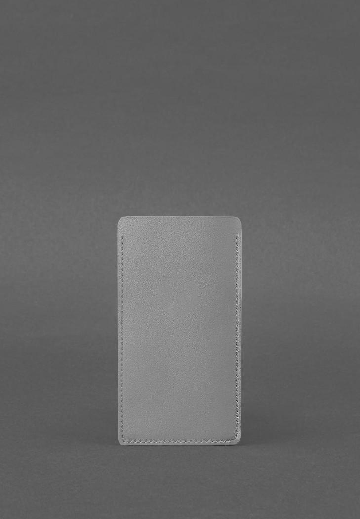 Кожаный чехол для iPhone 13 Серый (A-027659) - фото 3 Кожаный чехол для iPhone 13 Серый (A-027659) - фото 3