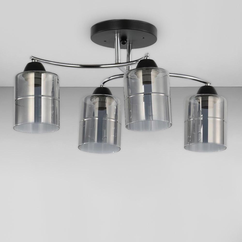 Люстра потолочная Light House SC-18668/4 BK/CR 540х340х250 мм Черный/Хром