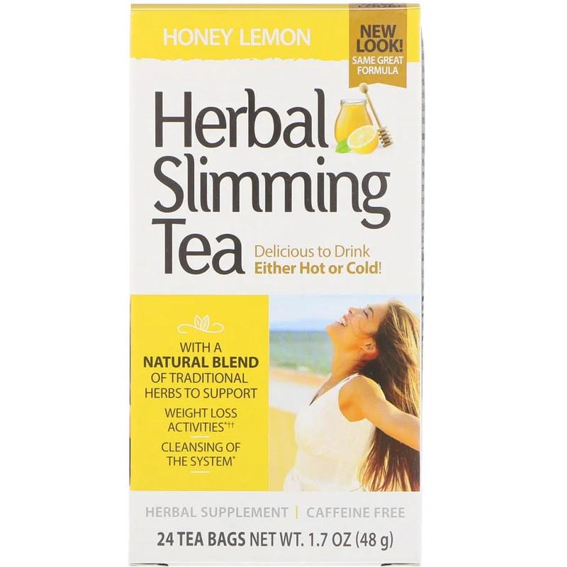 Чай 21st Century Herbal Slimming Tea 24 пакета Мед-Лимон