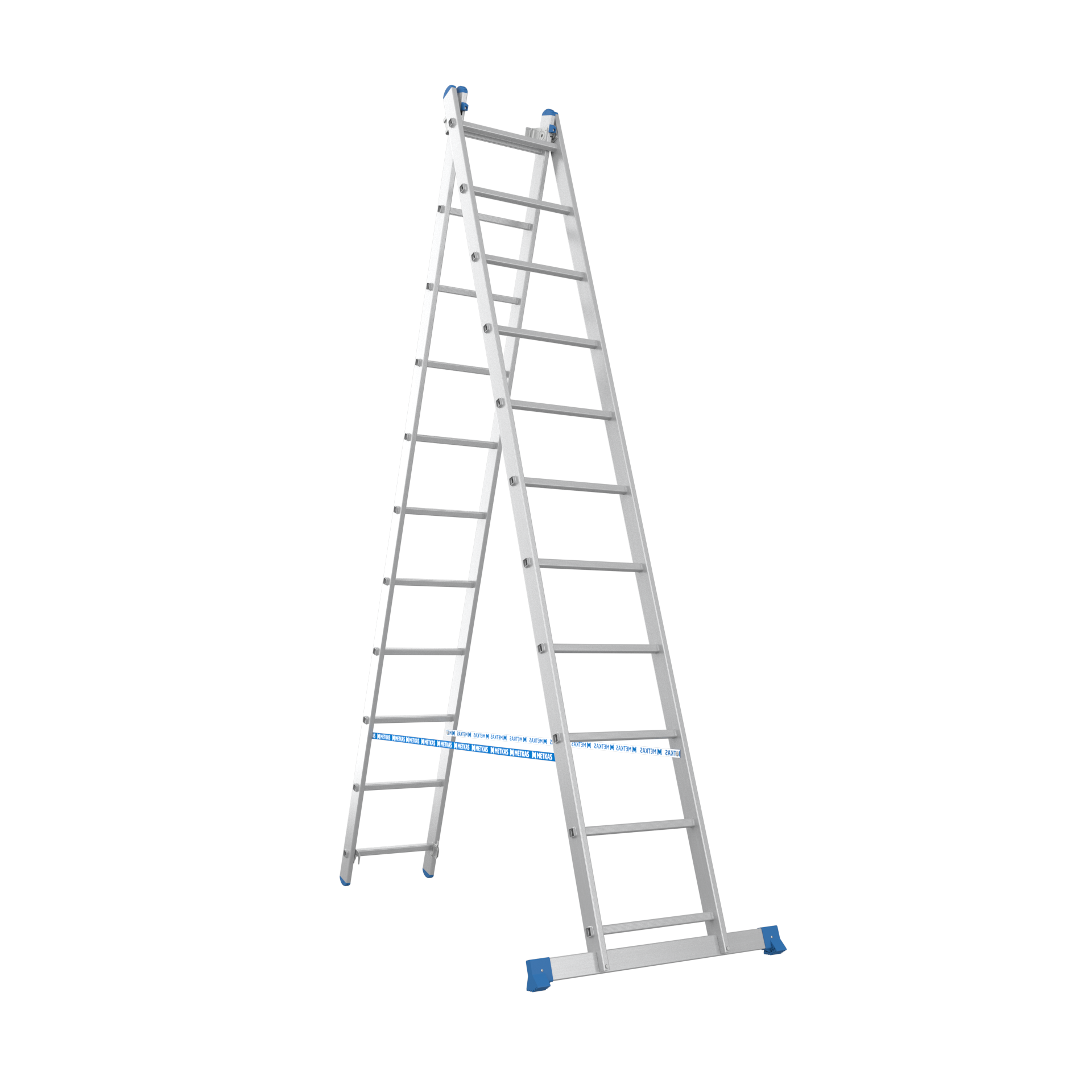 Лестница-стремянка Меткас алюминиевая универсальная трехсекционная 3х11 6.16 м (1899229800) - фото 3 Лестница-стремянка Меткас алюминиевая универсальная трехсекционная 3х11 6.16 м (1899229800) - фото 3