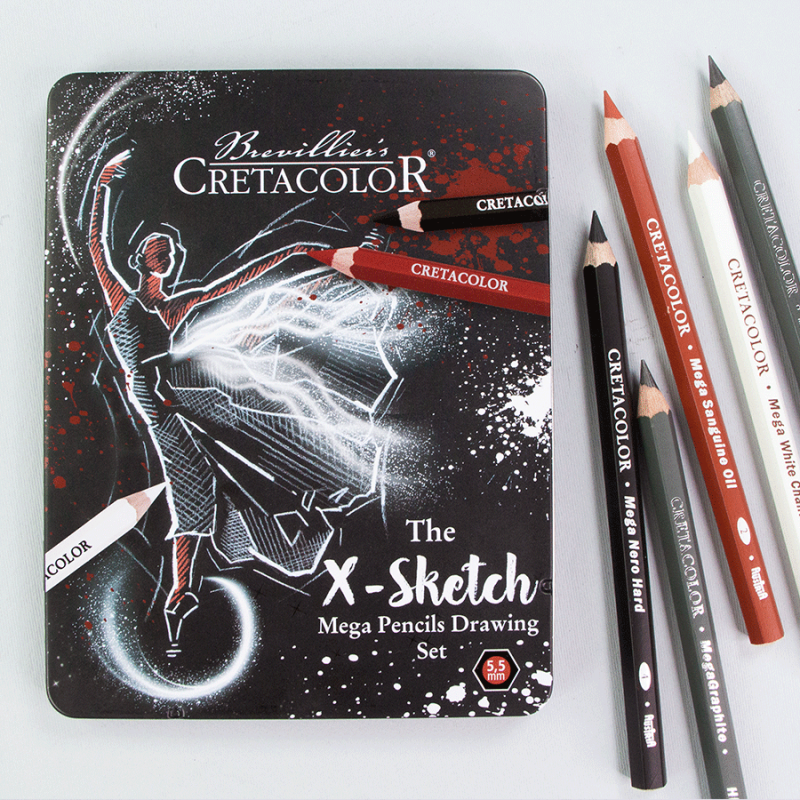 Набір олівців для рисунку Cretacolor X-SKETCH Mega Sketching 12 шт. - фото 3