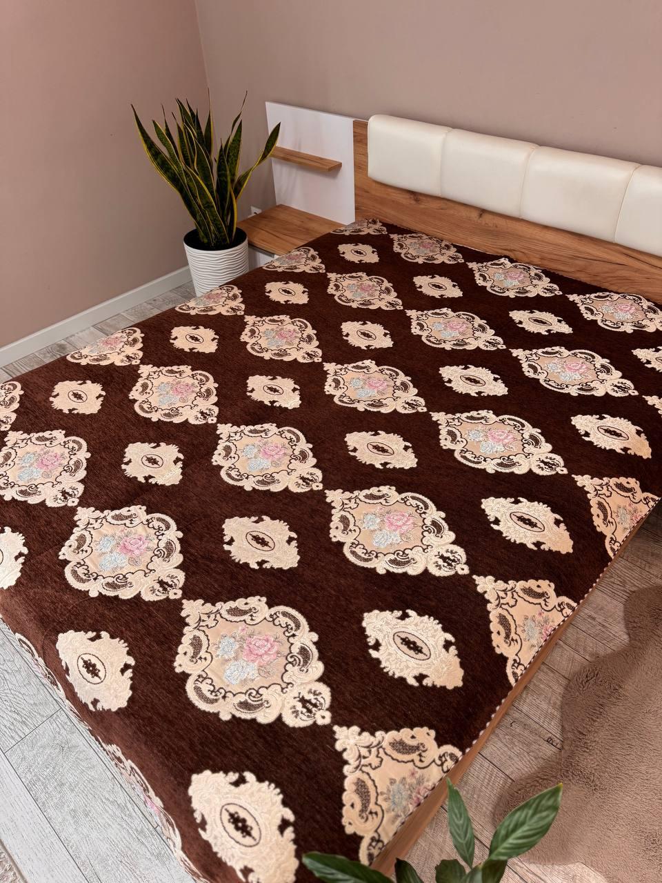 Покрывало дивандек гобелен/велюром 180х200 см Коричневый (Д-180-divandek-008)