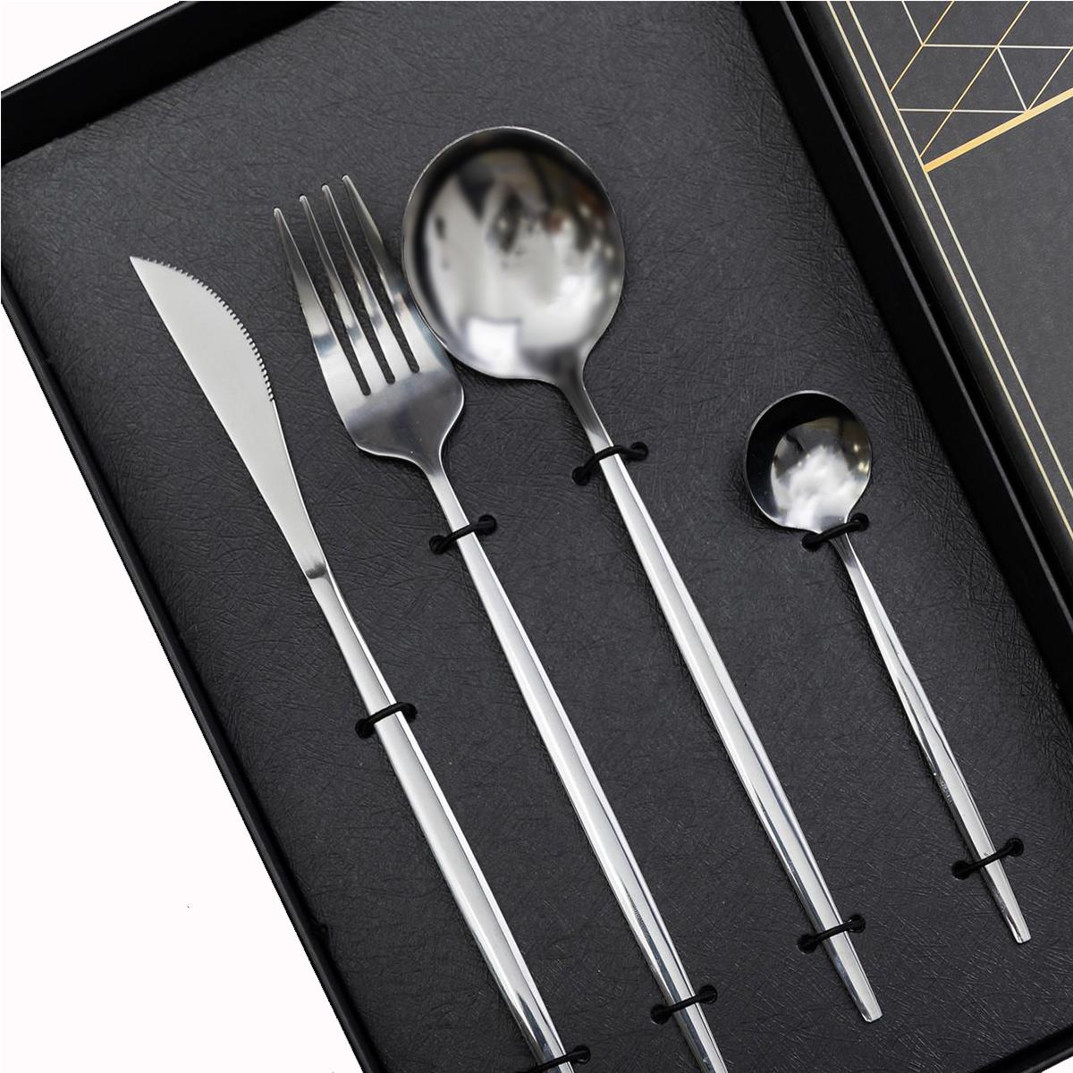 Набір столових приборів на 6 персон із нержавіючої сталі 24 пр. (HP-20-42) - фото 3 Набір столових приборів на 6 персон із нержавіючої сталі 24 пр. (HP-20-42) - фото 3