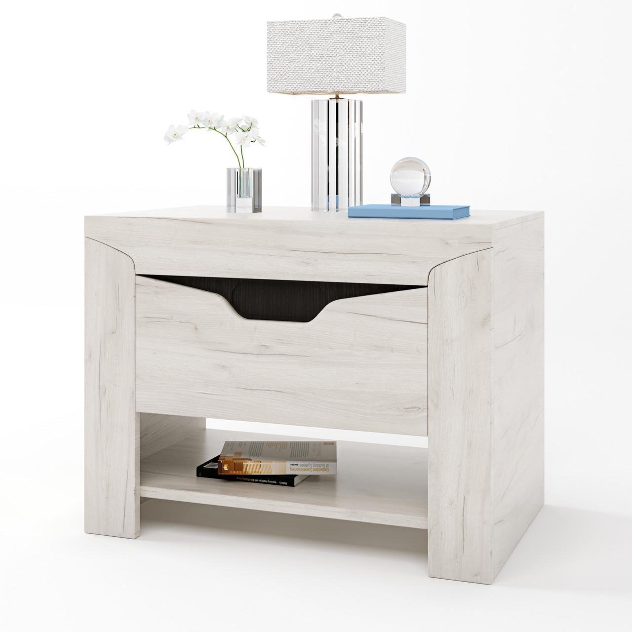 Тумба прикроватная Еверест Либерти 60х38х45.5 Дуб Крафт Белый (DTM-2074)