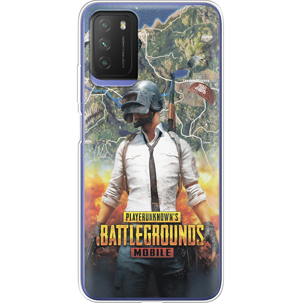 Чехол BoxFace Poco M3 PUBG Mobile Прозрачный силикон (41586-up2309-41586)