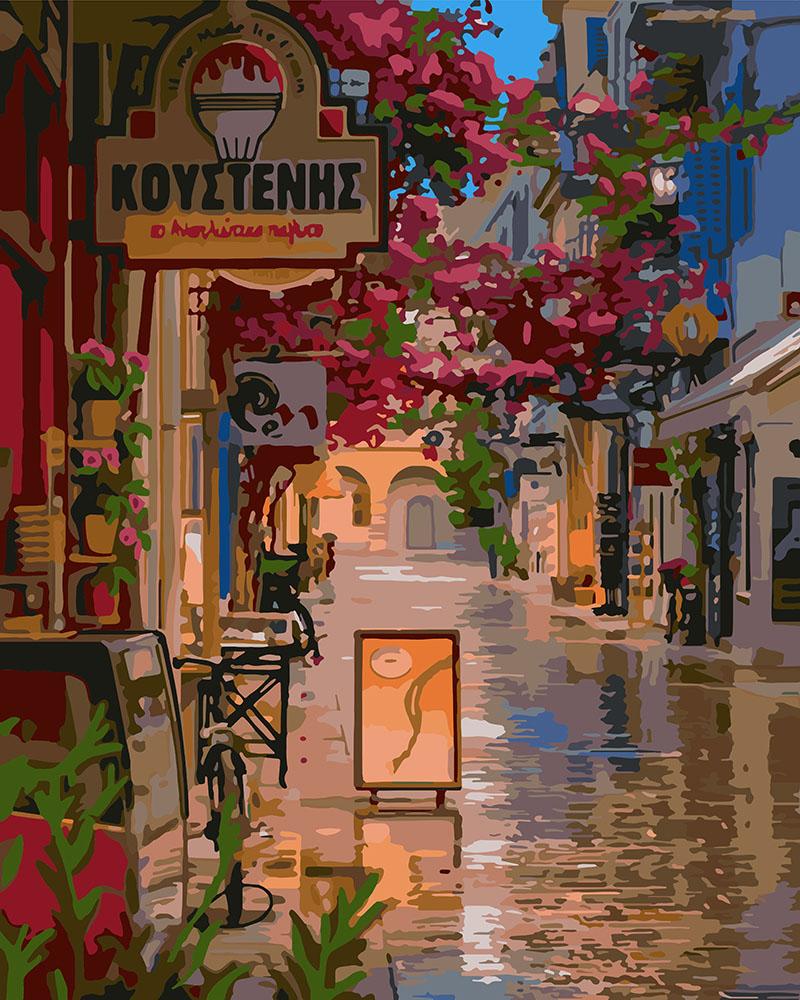 Картина по номерам Идейка "Улочка в цветах" 40х50 см (KH3575)