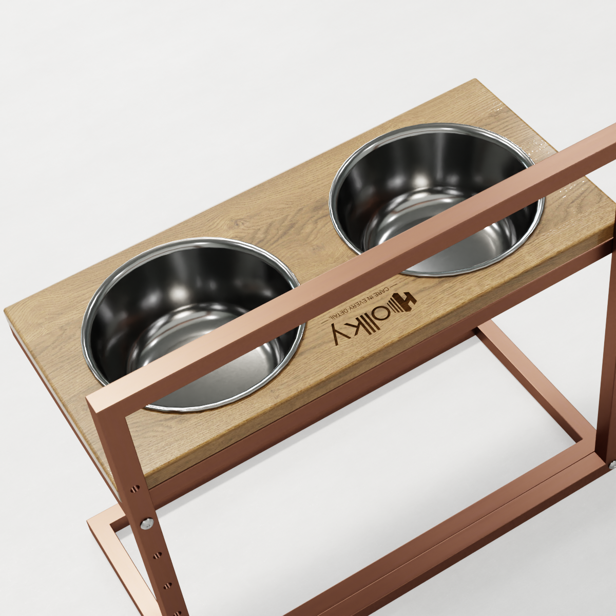 Миски на регульованій підставці для великих собак Hollky Flex L 2х1,8 л (FL-502850-GLNT) - фото 4 Миски на регульованій підставці для великих собак Hollky Flex L 2х1,8 л (FL-502850-GLNT) - фото 4