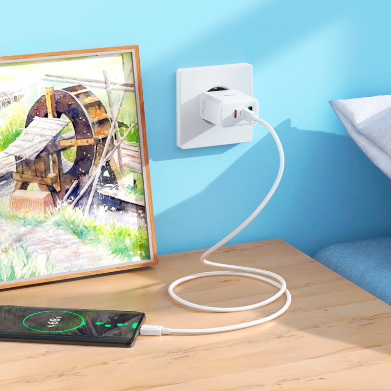Зарядное устройство сетевой Hoco Pure power three-port C126A USB 2Type-C 40 W 3 A (584775) - фото 6