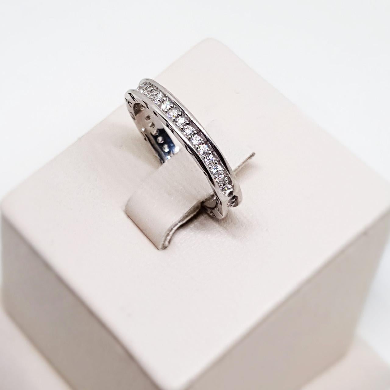 Кольцо серебряное Булгари с кубическим цирконием р. 17,5 2,97 г (1560466740)