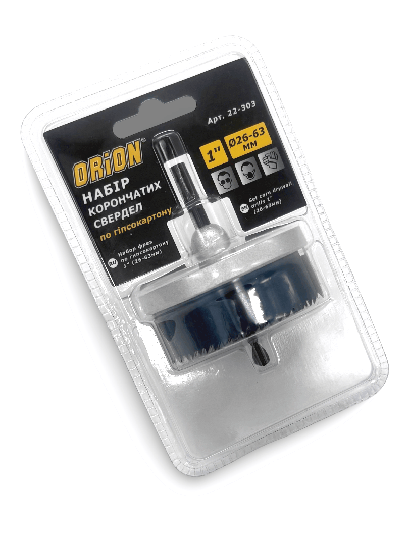 Набір фрез по гіпсокартону Orion 1" 26 - 63 мм (22-303) - фото 3 Набір фрез по гіпсокартону Orion 1" 26 - 63 мм (22-303) - фото 3