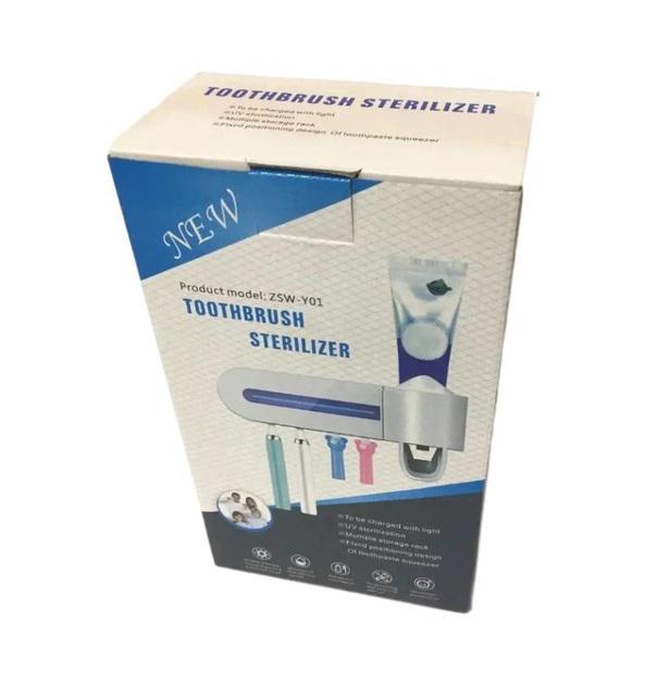 Стерелізатор зубних щіток з диспенсером пасти Toothbrush sterilizer holder LY-575 P - фото 6