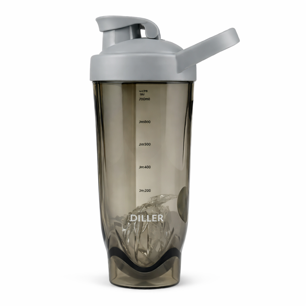 Шейкер тритановый Diller Bottle с металлическим шариком BPA Free 700 мл Серый (2986723492)