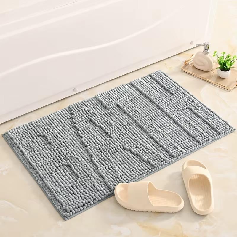 Коврик для ванной комнаты и душа Bath для ног микрофибра антискользящий 50х80 см Серый