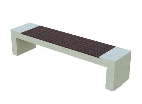 Скамейка парковая Loft Bench Wood travertine 2 м (6156d5b13edc877ba8589e43)