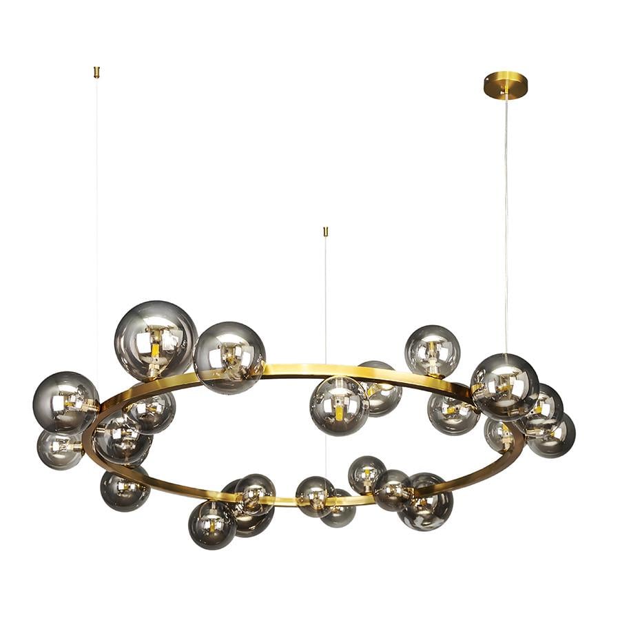 Люстра Levistella 918LP267-24 GAB+BK Молекула на 24 плафона Графитный/Бронзовый (2590411872)