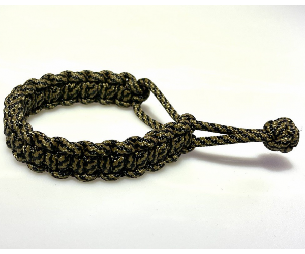 Браслет-оберіг Safety Захист від смерті з паракорду Чорно-оливковий (8883)