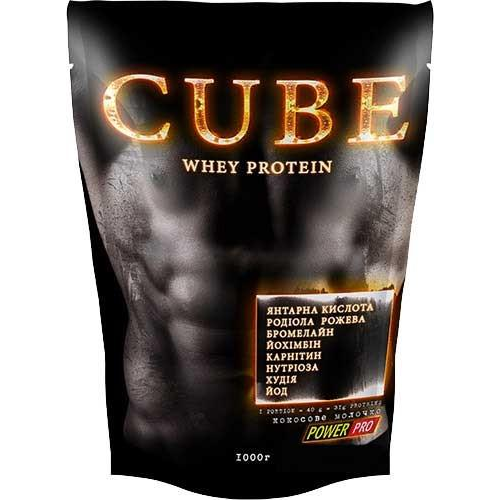 Протеин Power Pro Whey Protein Cube 1 кг Кокос