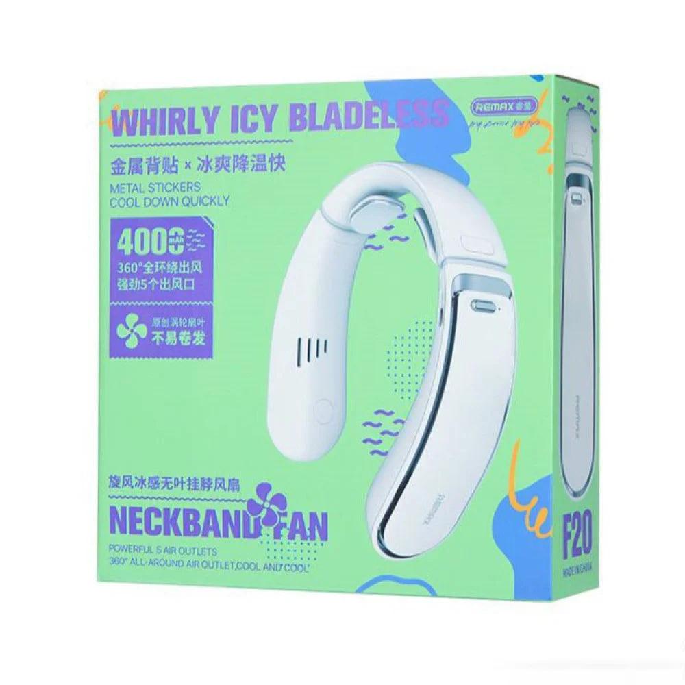 Вентилятор подвесной на шею Remax F20 с аккумулятором 4000 mAh White (000517) - фото 7 Вентилятор подвесной на шею Remax F20 с аккумулятором 4000 mAh White (000517) - фото 7