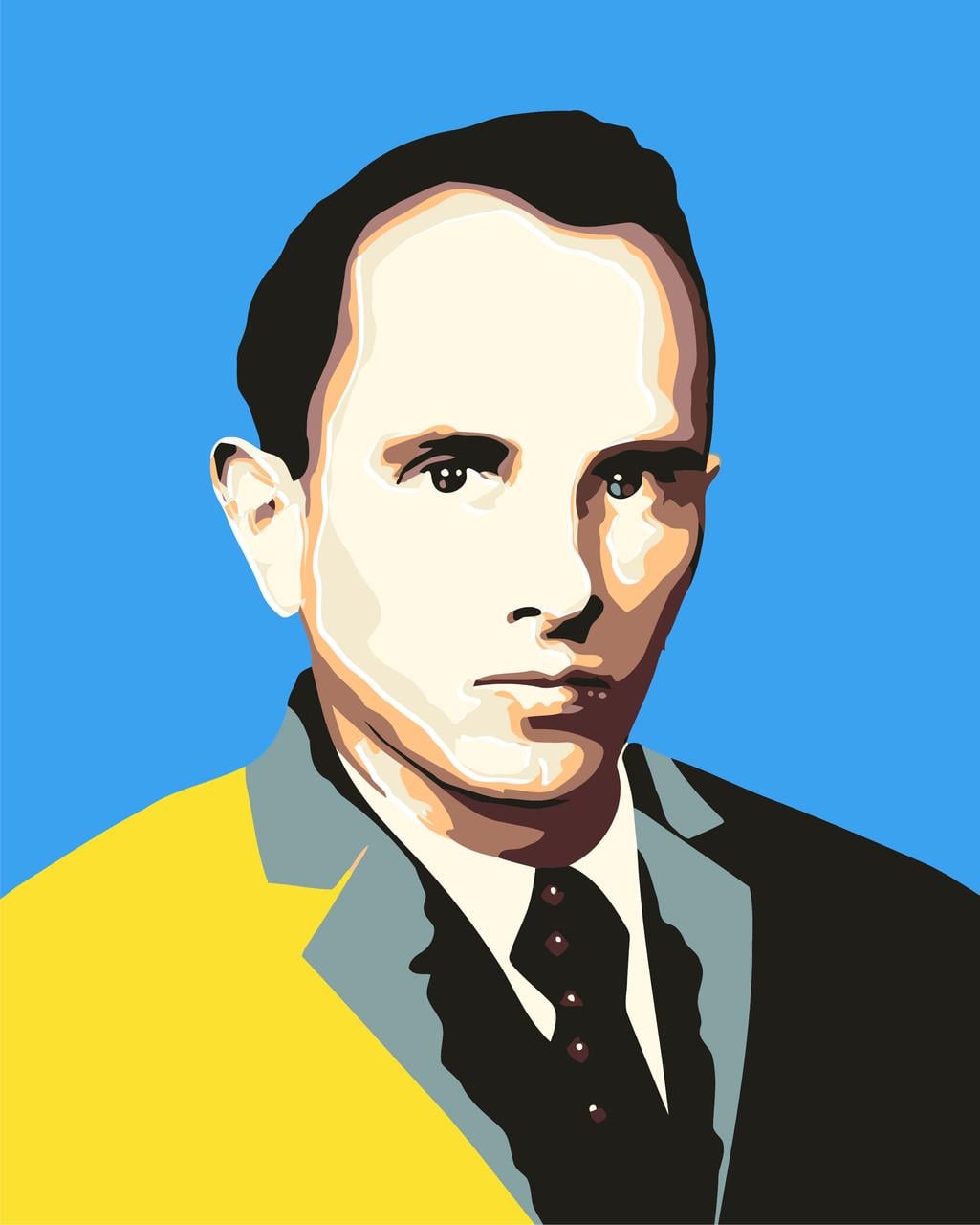 Картина по номерам Origami "Степан Бандера" LW 3196 40x50 см (1627385083)