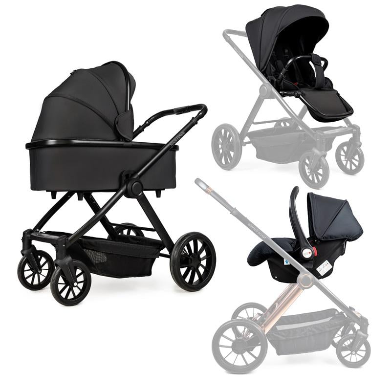 Коляска Ninos Estrella 3в1 з авто кріслом Black (NE3V12024BLB)