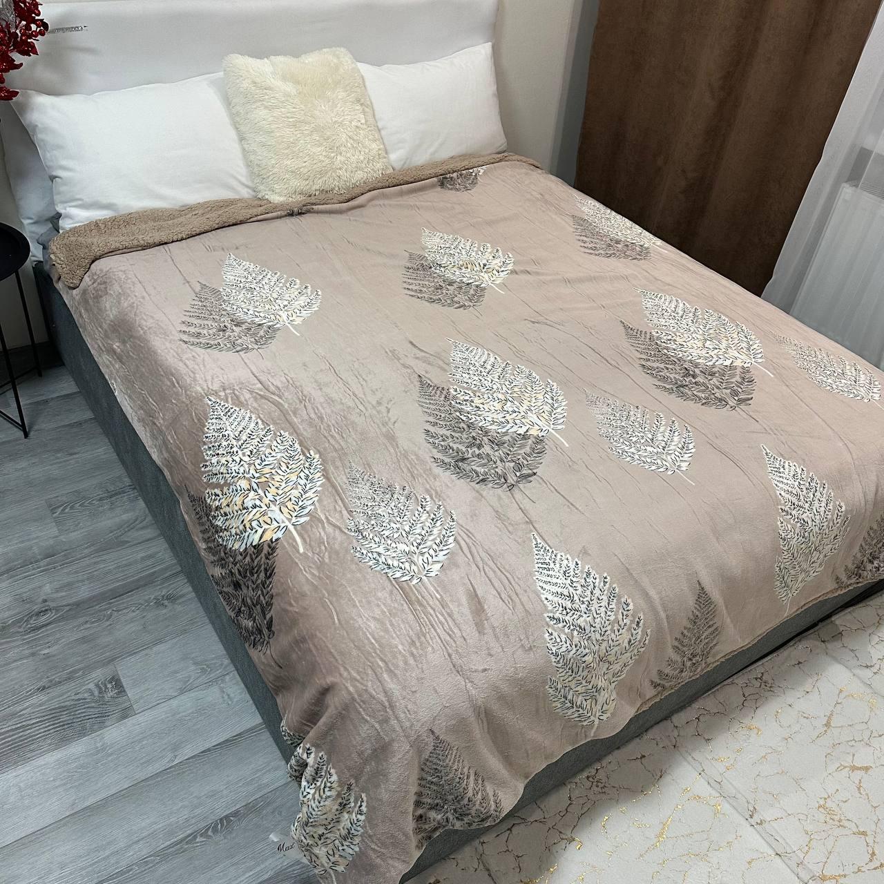 Плед-покрывало двухсторонняя 200х220 см Кофейный (30231081) - фото 6