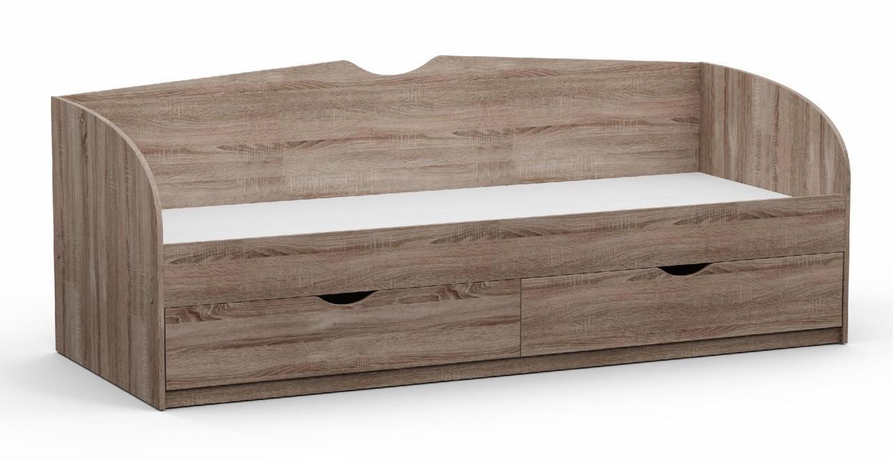 Ліжко односпальне Kontinent L-6 із шухлядами 80х200 см Дуб Сонома Трюфель (86201769) - фото 1 Ліжко односпальне Kontinent L-6 із шухлядами 80х200 см Дуб Сонома Трюфель (86201769) - фото 1