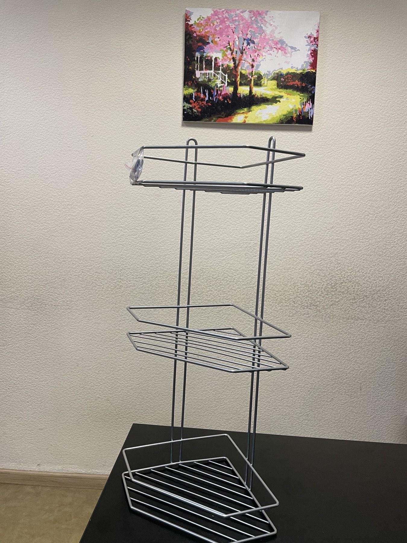 Полка угловая MOBILITY 3-х ярусная для ванной комнаты металлическая 57х20х20х27 см Металлик (26650306) - фото 11 Полка угловая MOBILITY 3-х ярусная для ванной комнаты металлическая 57х20х20х27 см Металлик (26650306) - фото 11