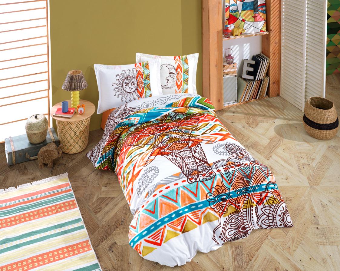 Комплект постельного белья Hobby Poplin Mandala 160х220 Разноцветный
