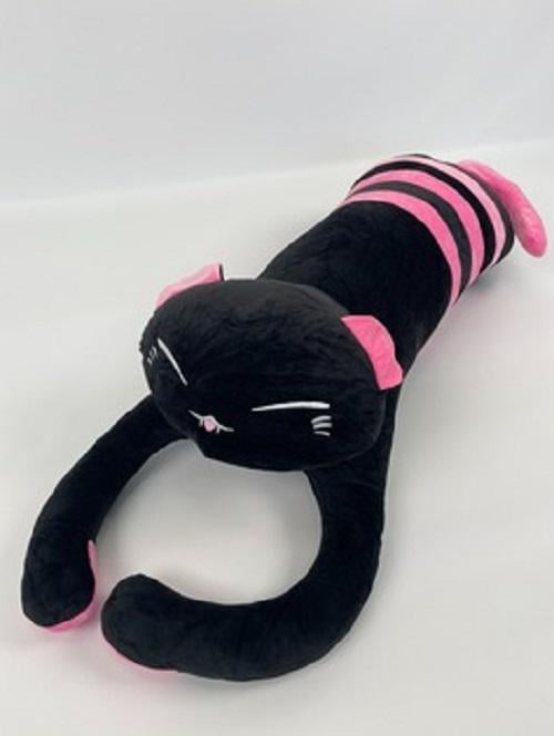 Игрушка мягкая полосатый кот батон 70 см Черный (Vav-0895)