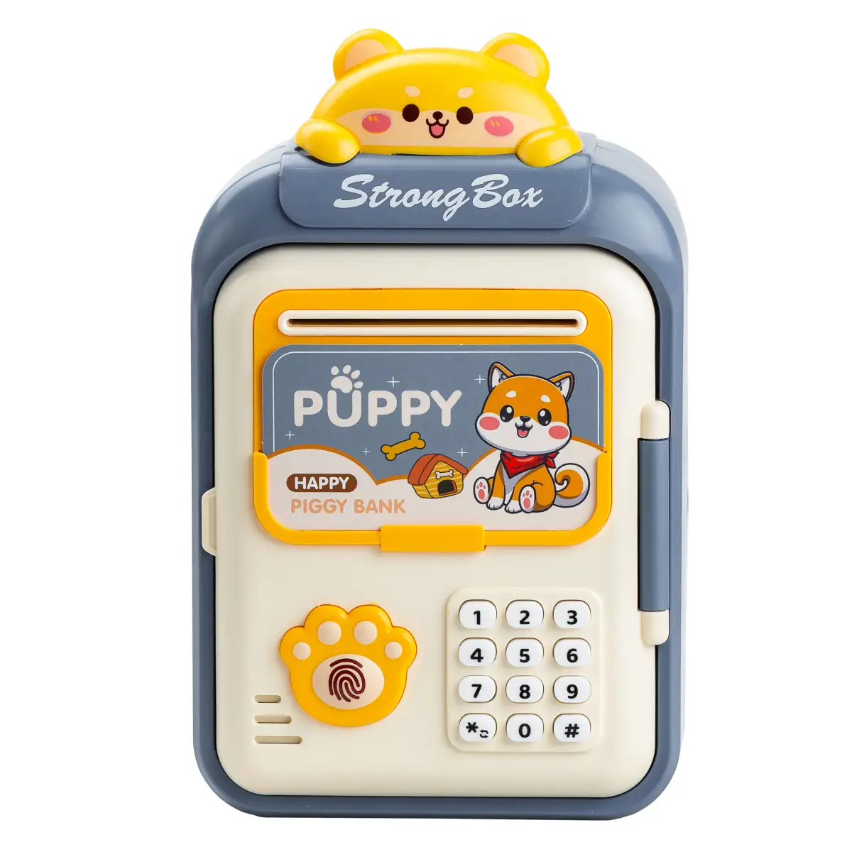 Скарбничка-сейф дитяча Shenzhen HP12265BL Puppy з кодовим замком та відбитком пальця Темно-Синій (118-107-HP12265BL)