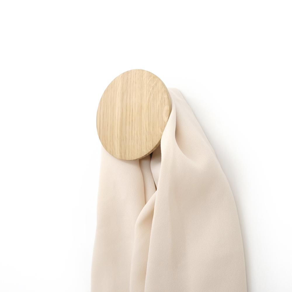 Крючок деревянный мебельный для одежды ø70 мм 1 шт. Дуб (48901) - фото 7