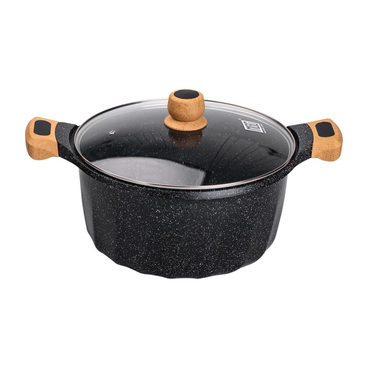 Кастрюля алюминиевая MGC с крышкой и антипригарным покрытием 11 л Ø 32 см - фото 1 Кастрюля алюминиевая MGC с крышкой и антипригарным покрытием 11 л Ø 32 см - фото 1