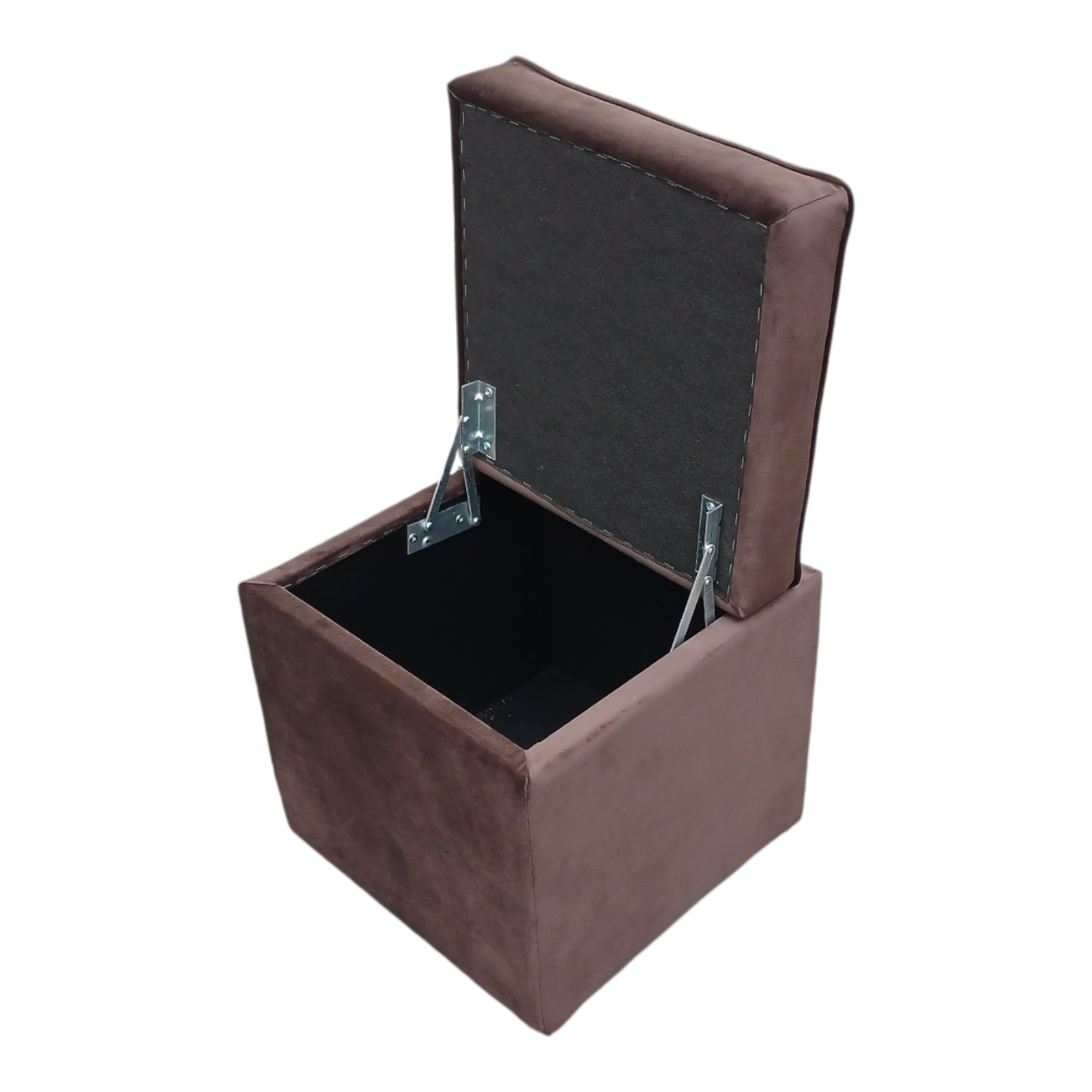 Пуф Люкс з нішою велюр Жасмін 40х40х43 см Коричневий - фото 2