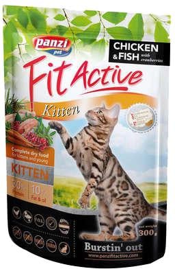 Корм сухой для котят FitActive Kitten с птицей/рыбой/клюквой 300 г (5998274309019)