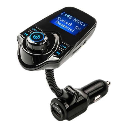 FM трансмітер в авто MP3 Bluetooth T10 Чорний