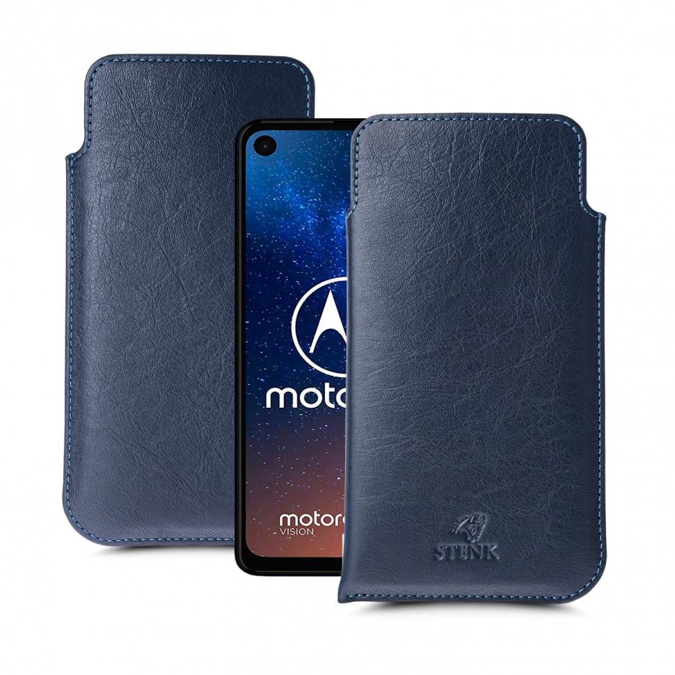 Футляр Stenk Elegance для Motorola One Vision Синий (63322)