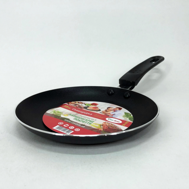 Сковорода Con Brio СВ-1819 для млинців індукційне дно 18 см (tf5159) - фото 3 Сковорода Con Brio СВ-1819 для млинців індукційне дно 18 см (tf5159) - фото 3