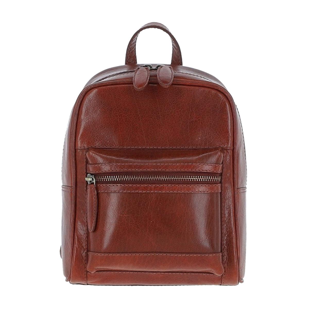 Городской рюкзак женский кожаный Ashwood T87 Chestnut