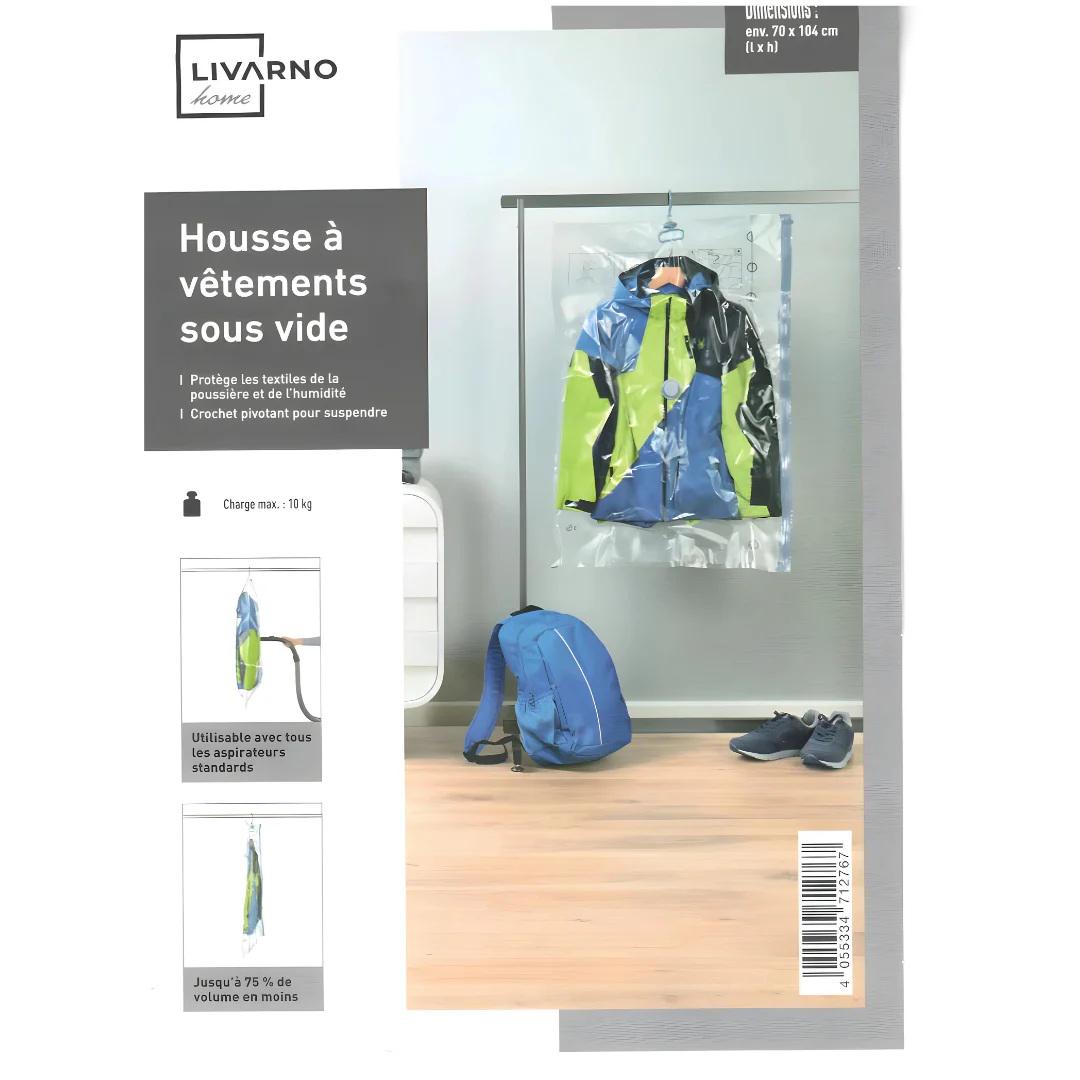 Вакуумний пакет чохол для зберігання верхнього одягу Livarno Home 70х104 см (D1-00398)