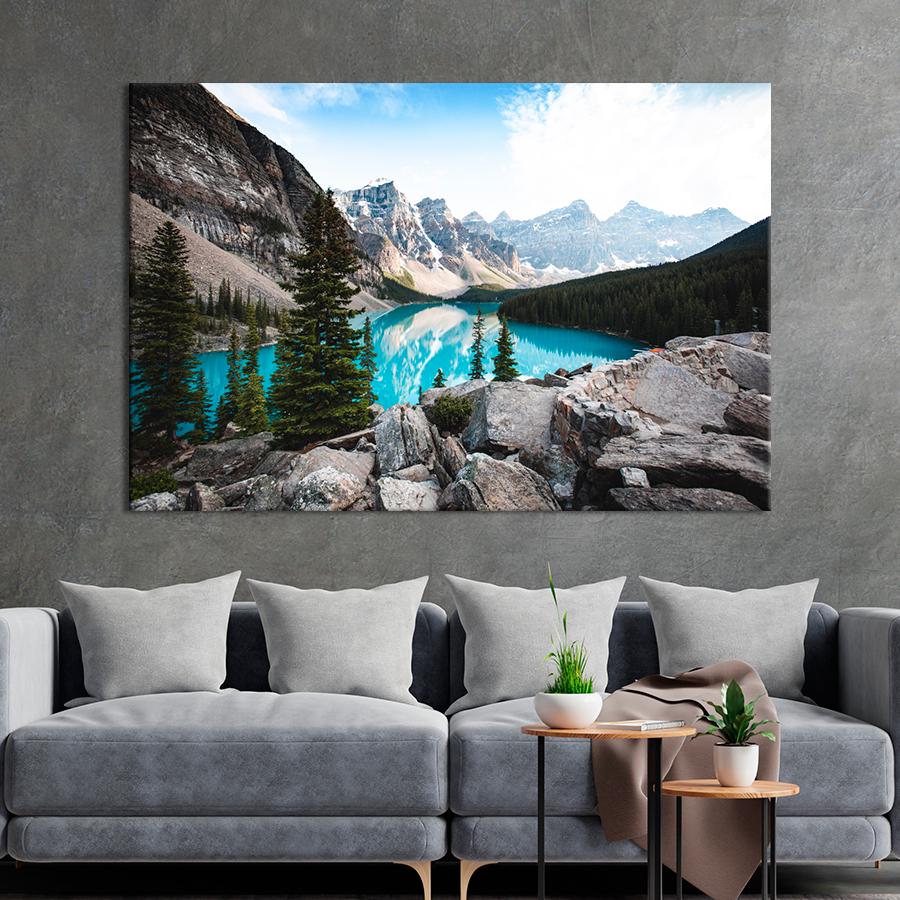 Картина природа Вид на озеро Морейн 51x34 см (A1084-1)