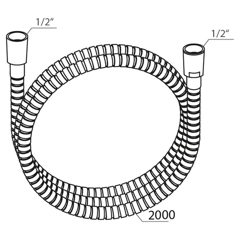 Шланг для душу в металевому обплетені Ravak X07P341 2000 мм Хром (88953) - фото 2