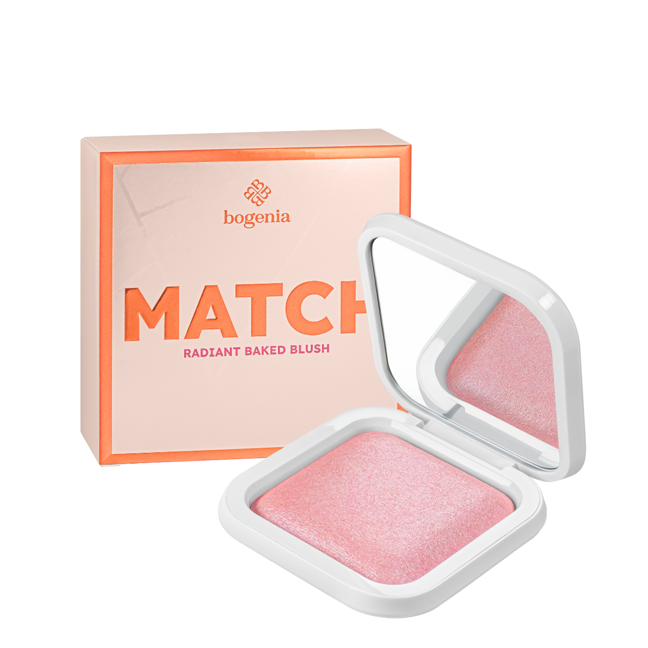 Румяна запеченные перламутровые Bogenia Match Radiant Baked Blush 001 (BG633)
